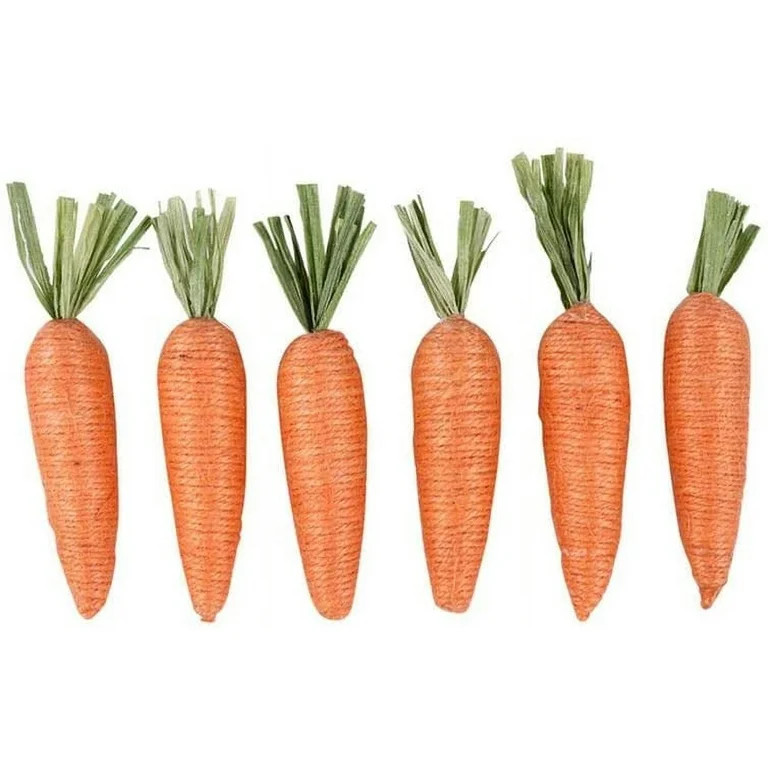Jute Carrots Easter Decor Orange Mini 6 | Walmart (US)