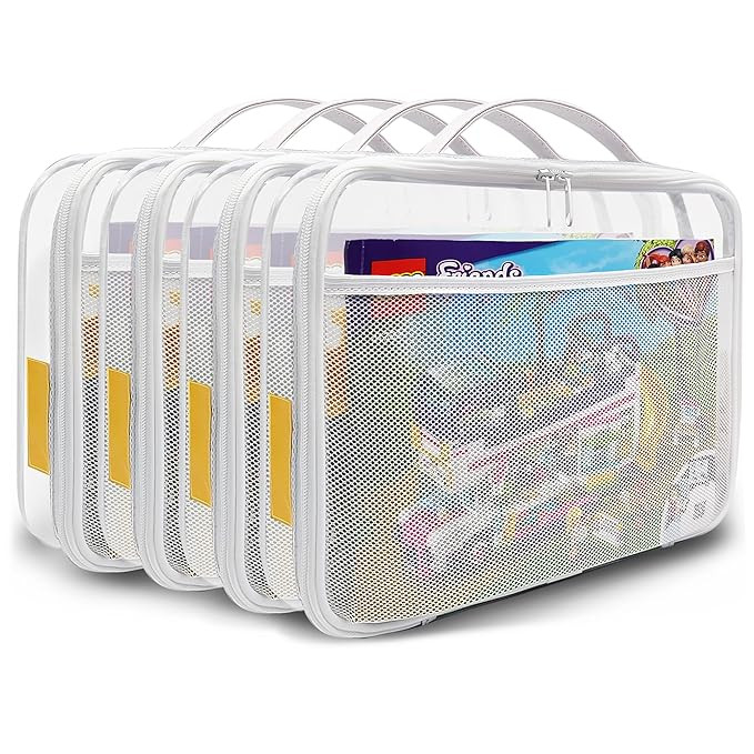 holay 4 Packs PVC Zippered Blocks Set, Toy, Clay, Board game Storage Organizer Case (Name Tag, Ma... | Amazon (US)