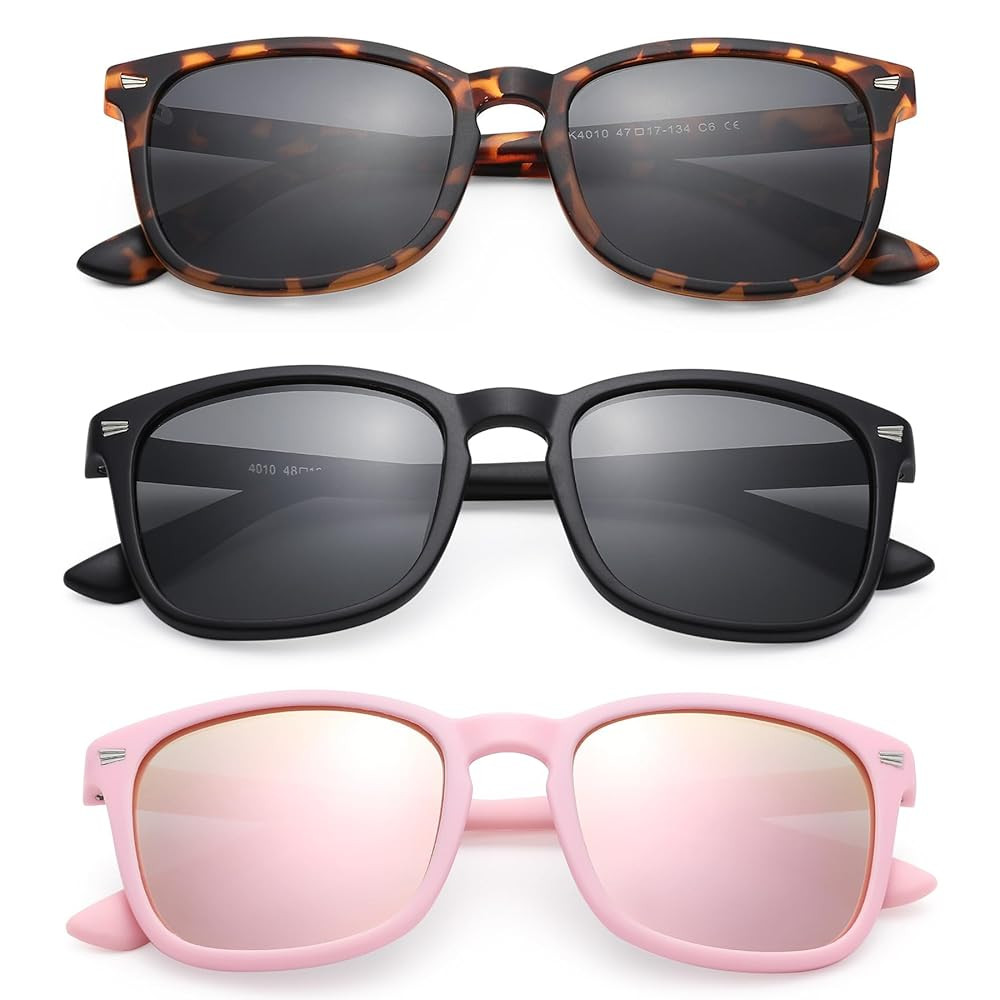 Kids Sunglasses Polarized - Flexible Youth Glasses for Toddler Girls Boys Age 3-12 | Amazon (US)