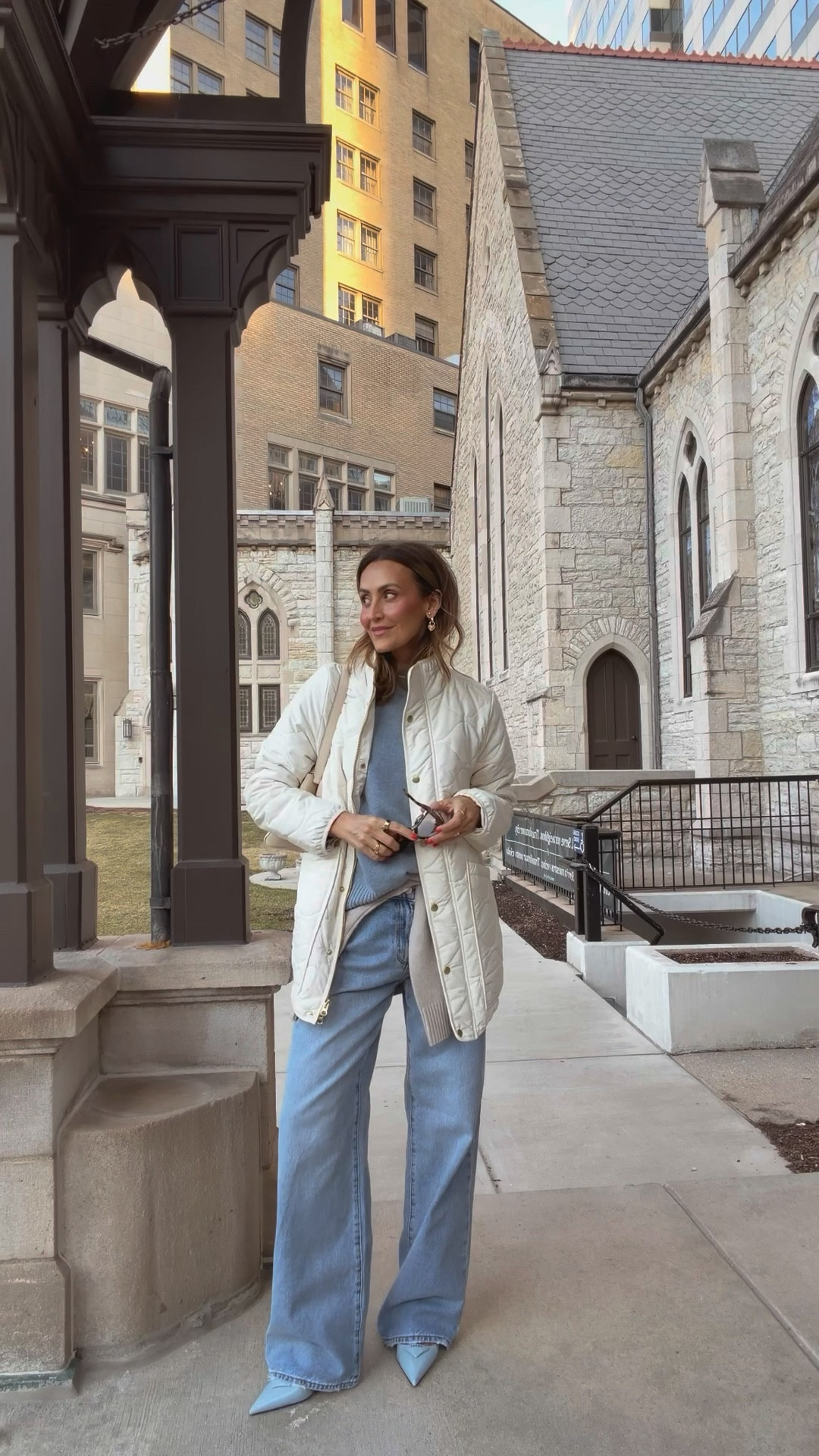 finished the look with the perfect quilted jacket for spring, lightweight and warm I love the boxy long fit! 

#LTKootd #LTKOver40 #LTKgrwm