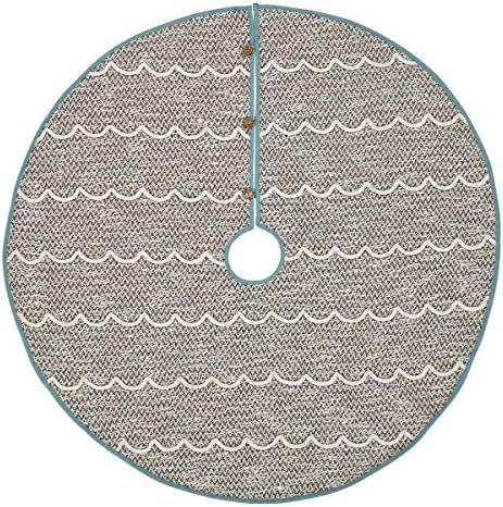 VHC Brands Sanbourne Ocean Waves Nautical Chambray Cotton Coastal Christmas Decor Rope Round 48" Dia | Amazon (US)