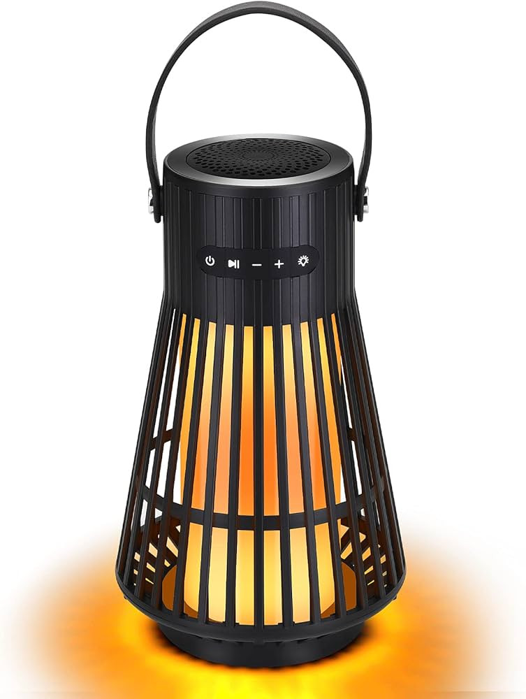 Outdoor Bluetooth Speaker with Flame Atmosphere, Led Waterproof Wireless Torch Speaker, Stereo So... | Amazon (US)