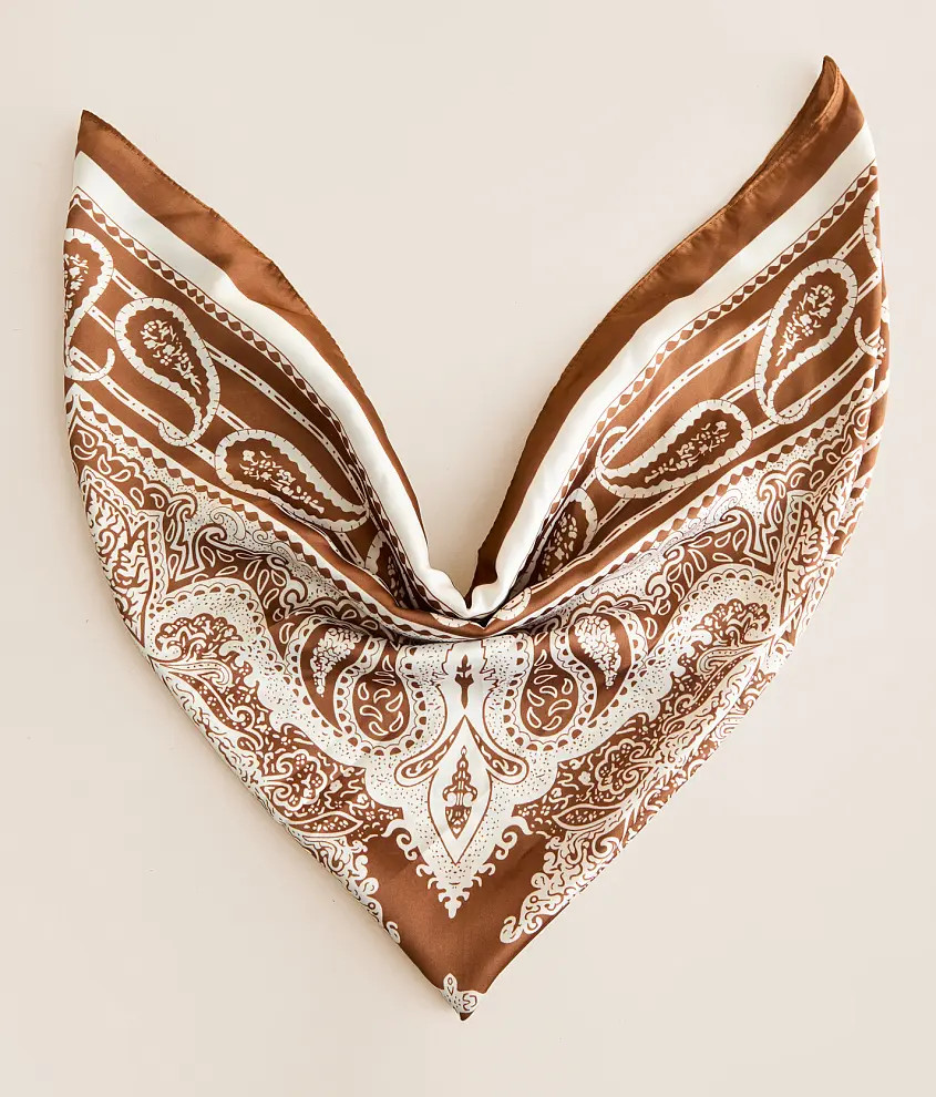 Paisley Satin Fashion Scarf | Buckle