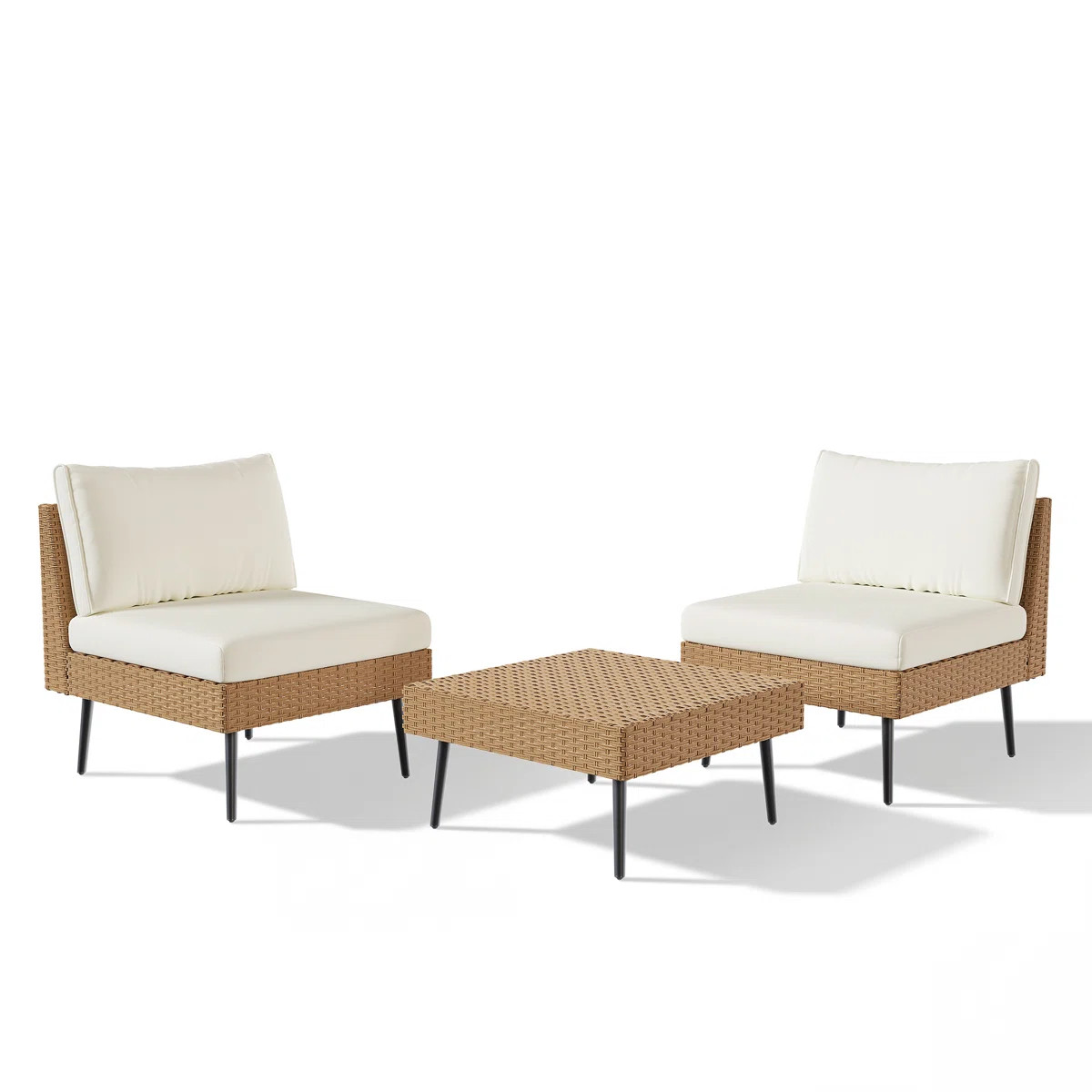 3-Piece Premium Wicker Patio Sofa Set With Coffee Table | Wayfair North America