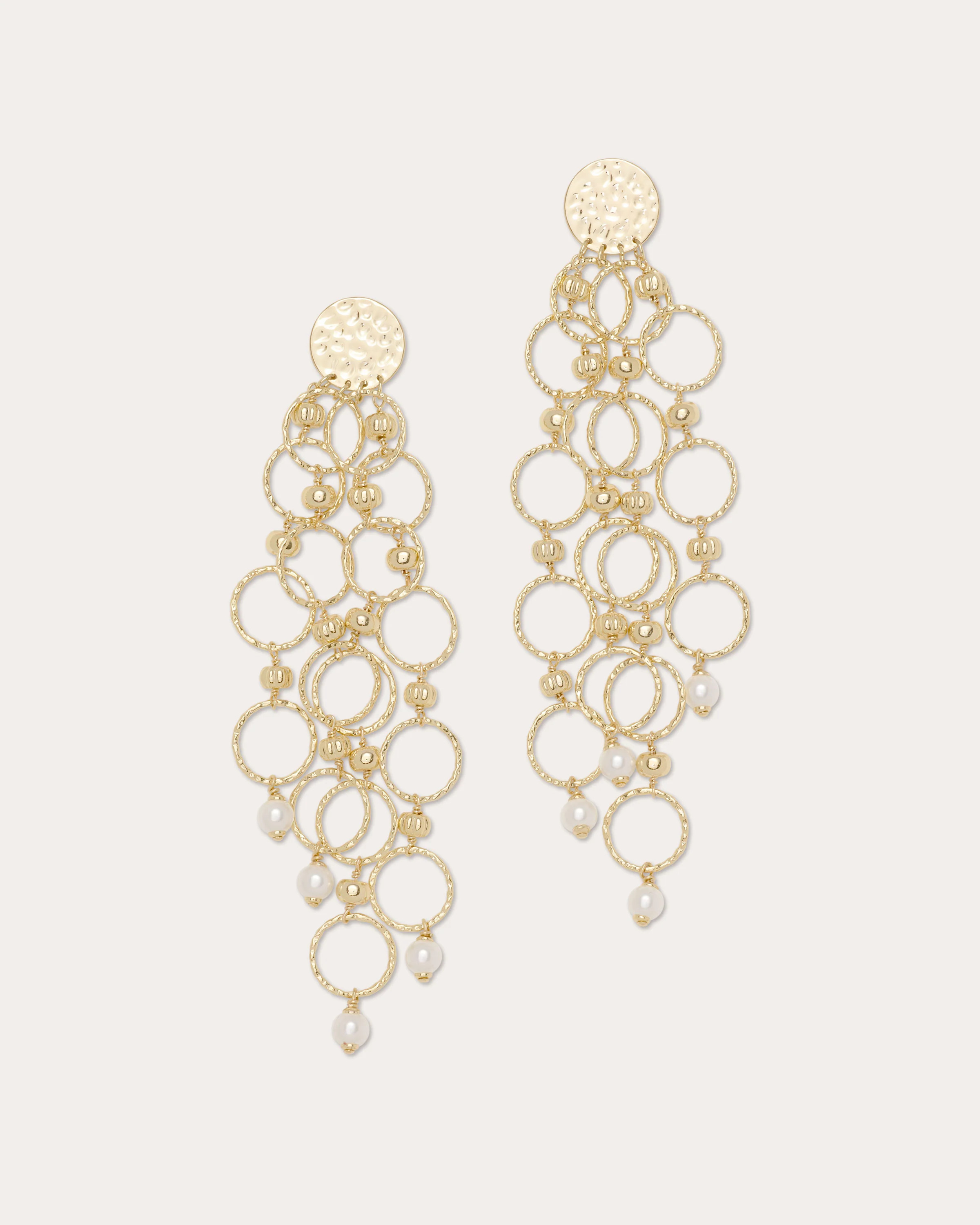 Lila Beaded Chandelier Earrings in Gold | Ramy Brook