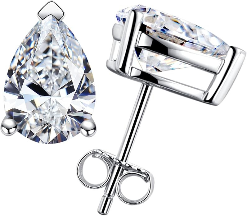 AnuClub 1cttw-6cttw Moissanite Stud Earrings D Color VVS1 926 Sterling Silver Timeless Sparkle St... | Amazon (US)