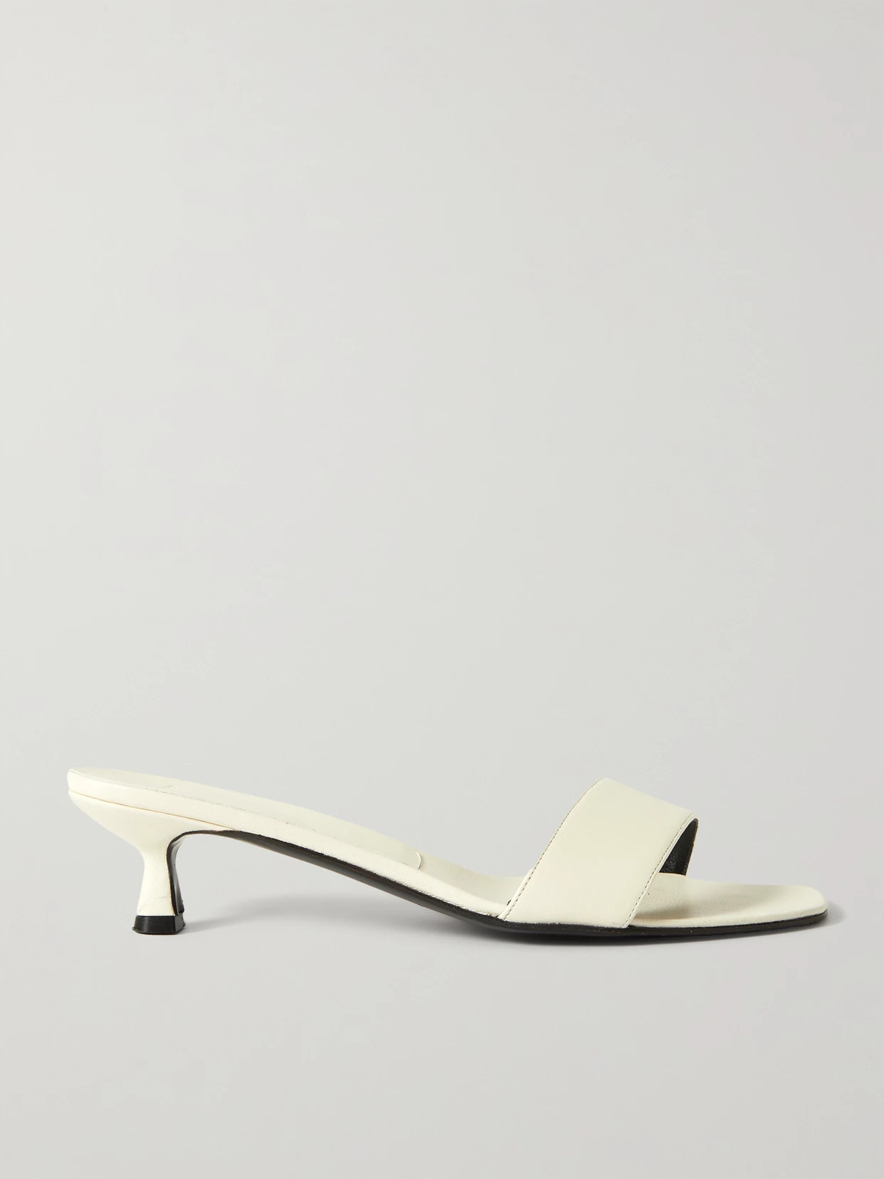 Loulou de Saison - + Net Sustain Elys Leather Mules - Ivory | NET-A-PORTER (UK & EU)