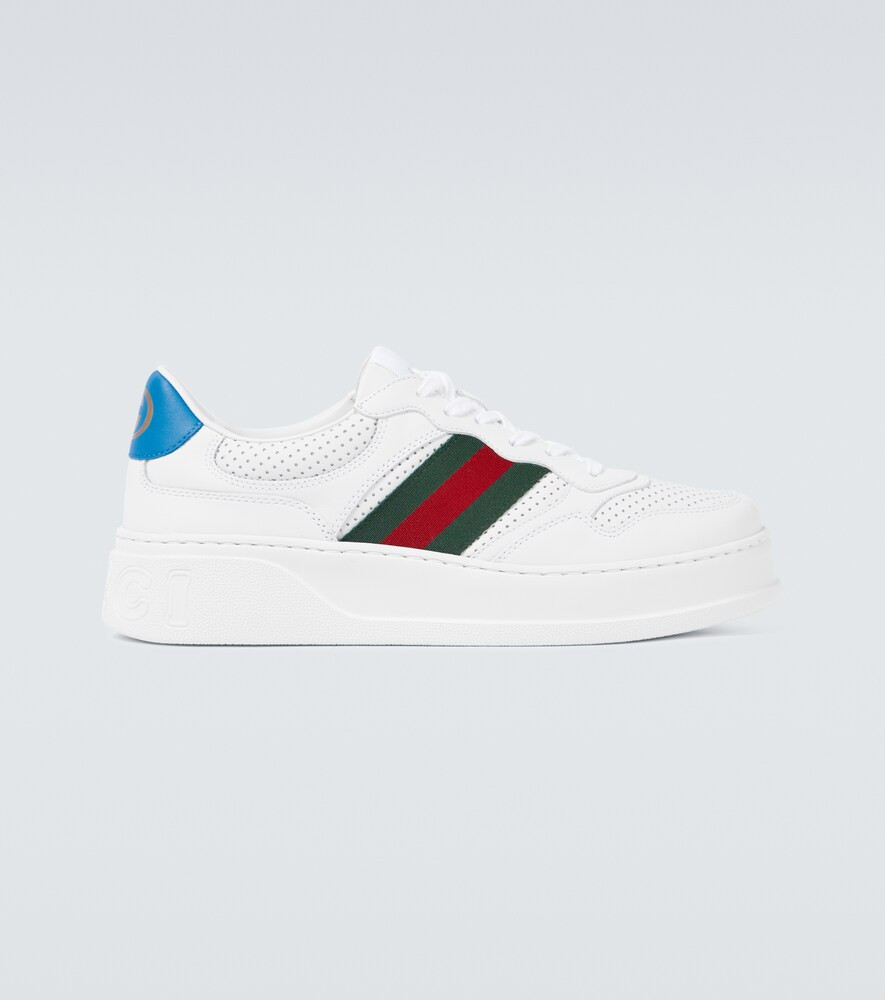 Gucci Leather sneakers with Web | Mytheresa (US/CA)