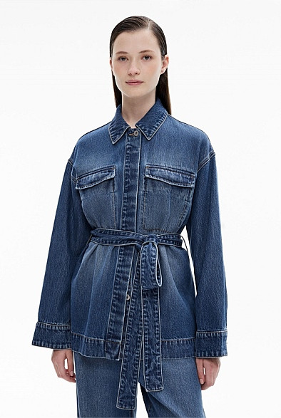 Tie Denim Shirt | Witchery (AU)