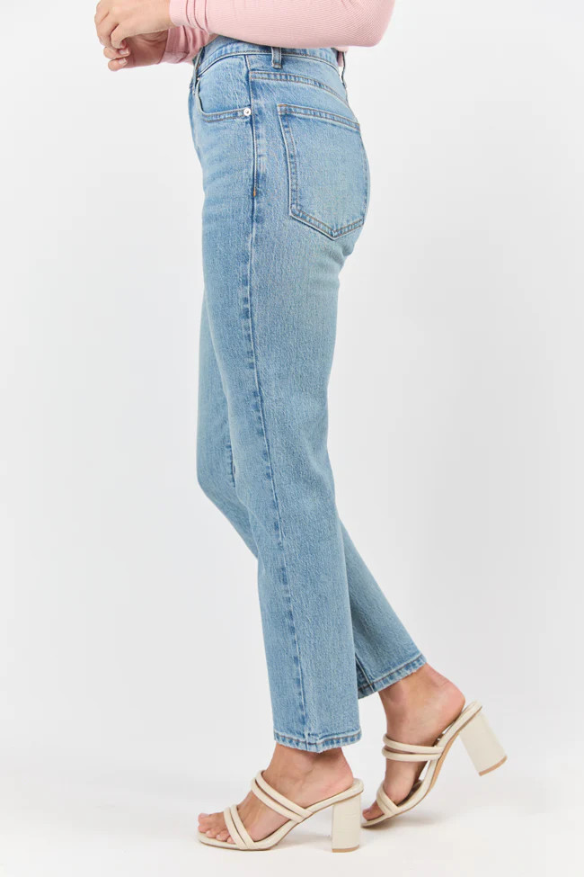 Millie Medium Wash Straight Leg Jeans SALE | Pink Lily