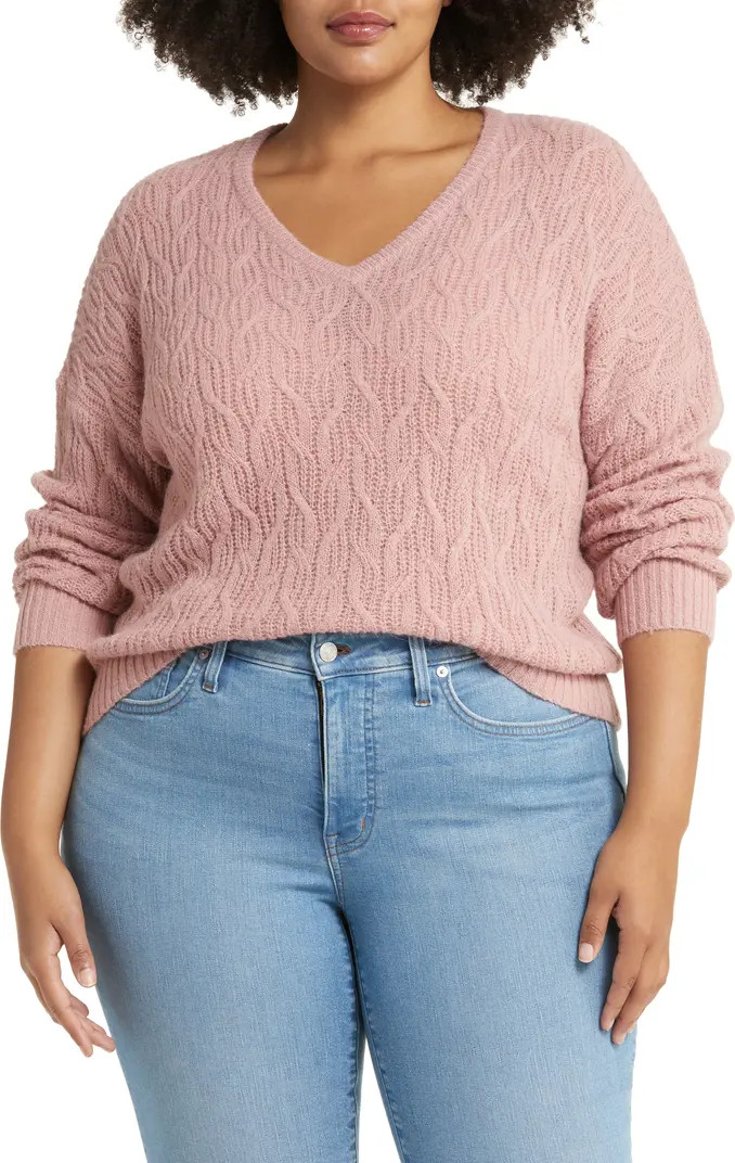Open Stitch Cable Knit Sweater | Nordstrom