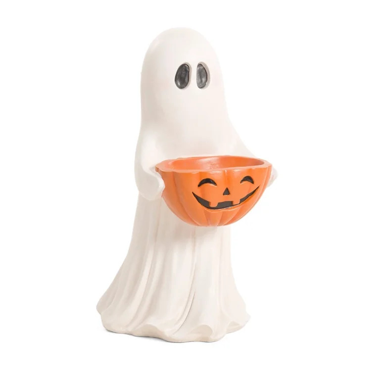 VAIFTILNO Halloween Decorations, 13.7in Outdoor Safe Ghost Figurine with Pumpkin Candy Bowl for F... | Walmart (US)