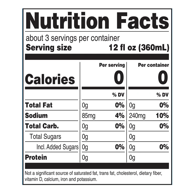 Great Value Low Sodium Club Soda Sparkling Water, 33.8 fl oz Bottle | Walmart (US)