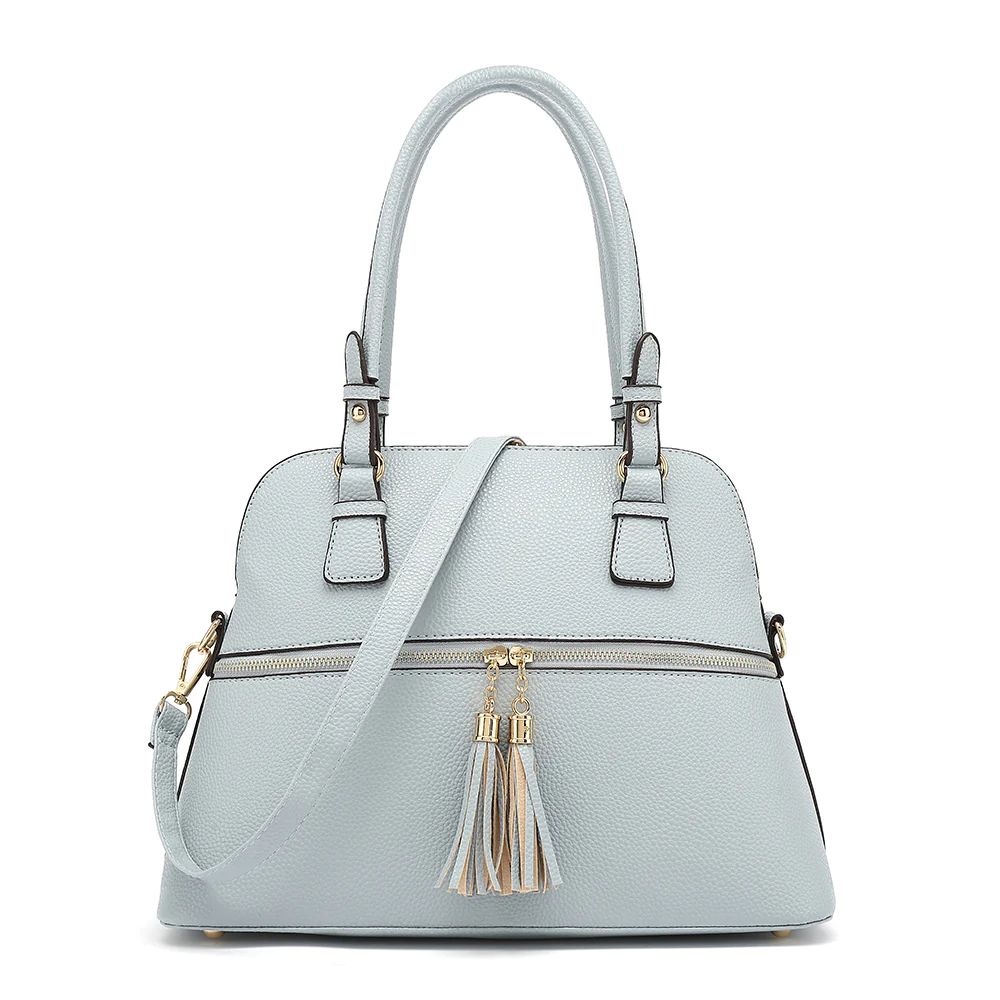 Dome Satchel With Zipper And Tassel Detail Crossbody | Charming Charlie