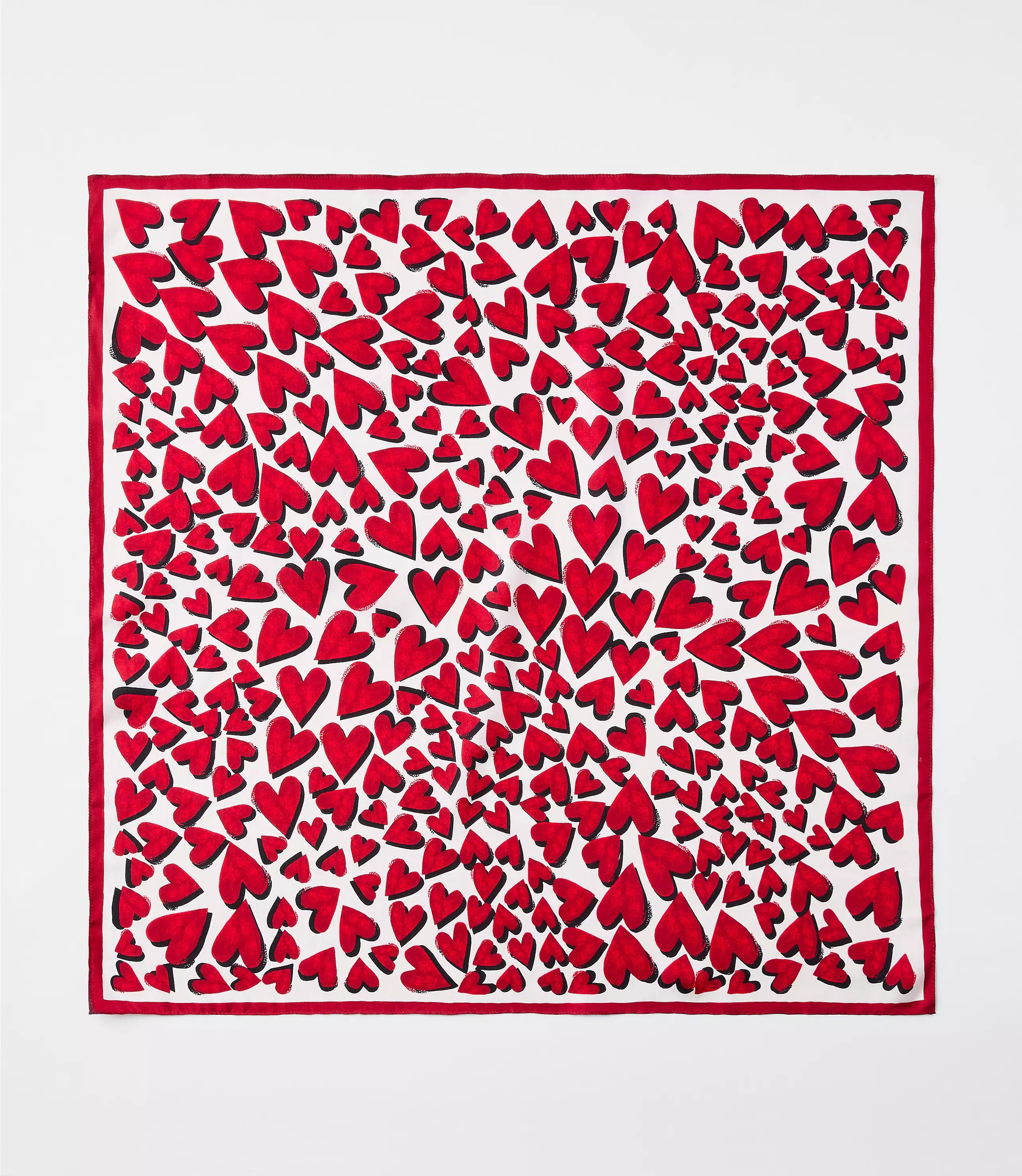 Heart Silk Square Scarf | LOFT