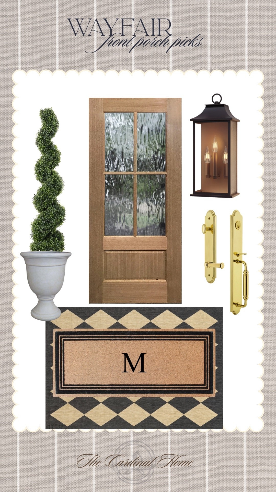 Front porch, front door, lanterns, lighting, faux trees, planters, outdoor rug, outdoor mat, door hardware, spring styling, home refresh, home exterior ￼@Wayfair #wishyouwerehere #outdoor #wayfair #WayfairPartner #ad

#LTKSeasonal #LTKHome #LTKstorytime