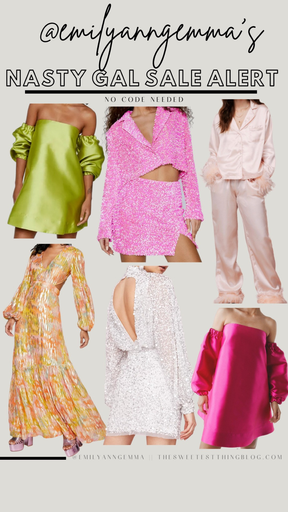 Nasty gal sale. Cocktail dress. Feather pajamas. Maxi dress. Suit set. Sequin set. Sequin set. Memorial Day weekend sale  