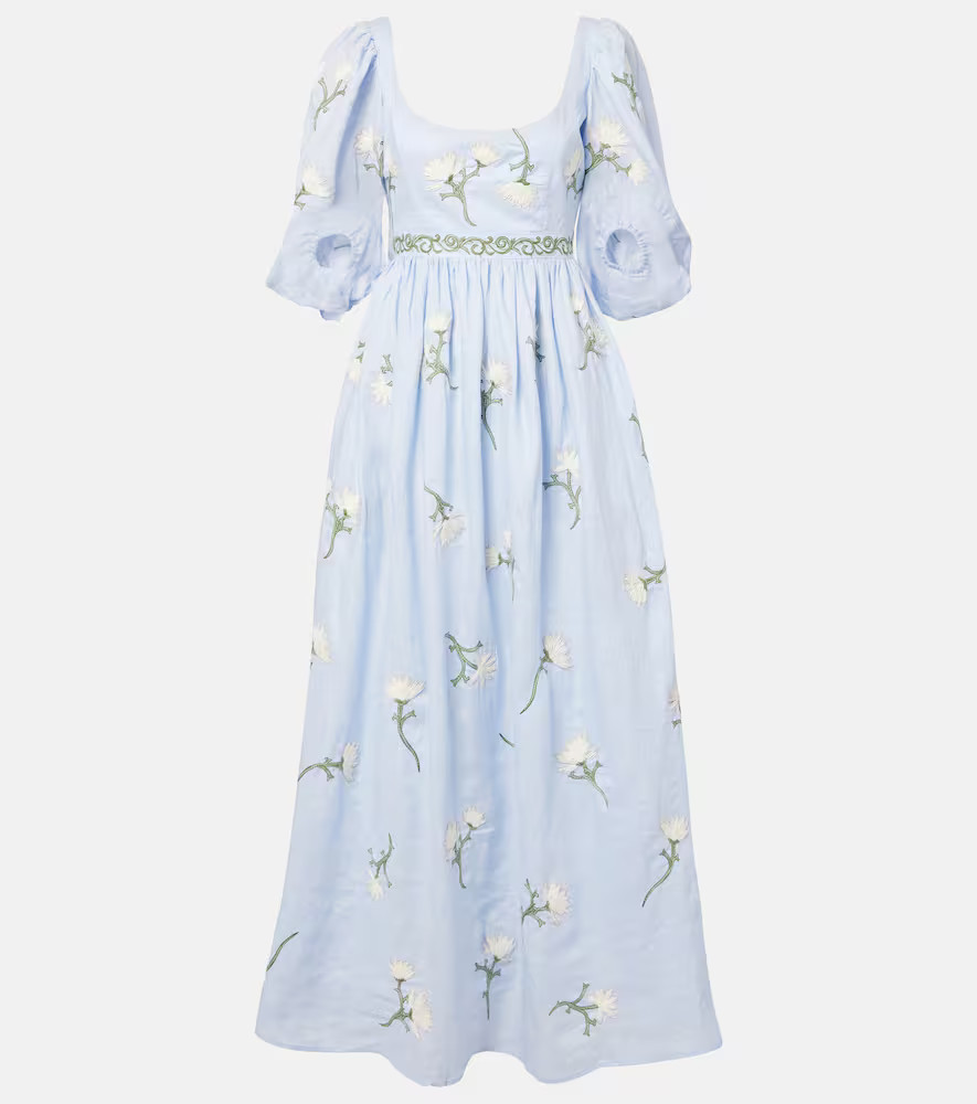 Agua by Agua Bendita Viviane floral linen maxi dress | Mytheresa (US/CA)