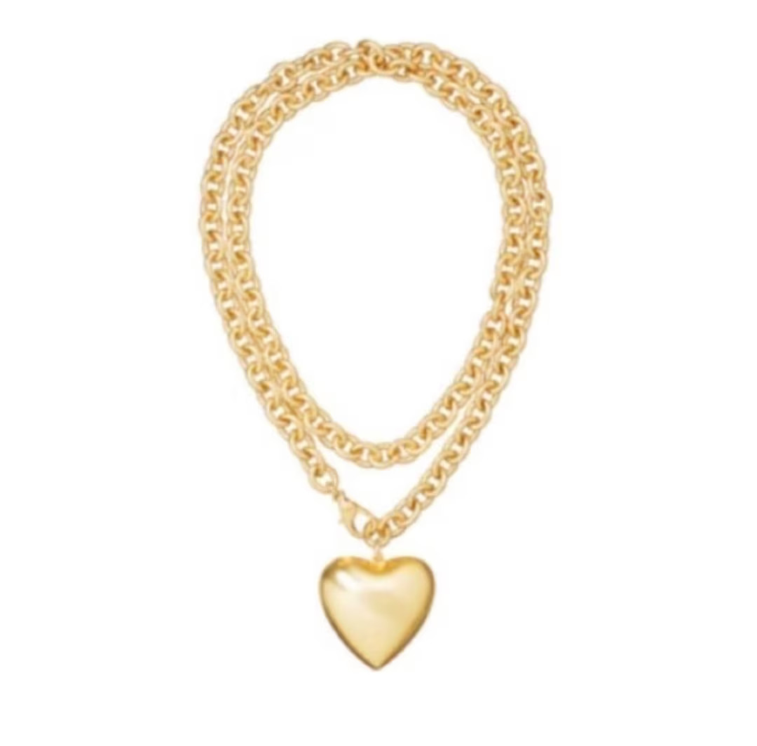 Roxanne Assoulin The Puffy Heart Necklace in Gold | Etsy (US)