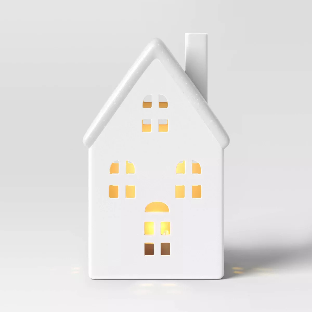 5" Battery Operated Lit Narrow Ceramic House with Windows Christmas Village Building - Wondershop... | Target