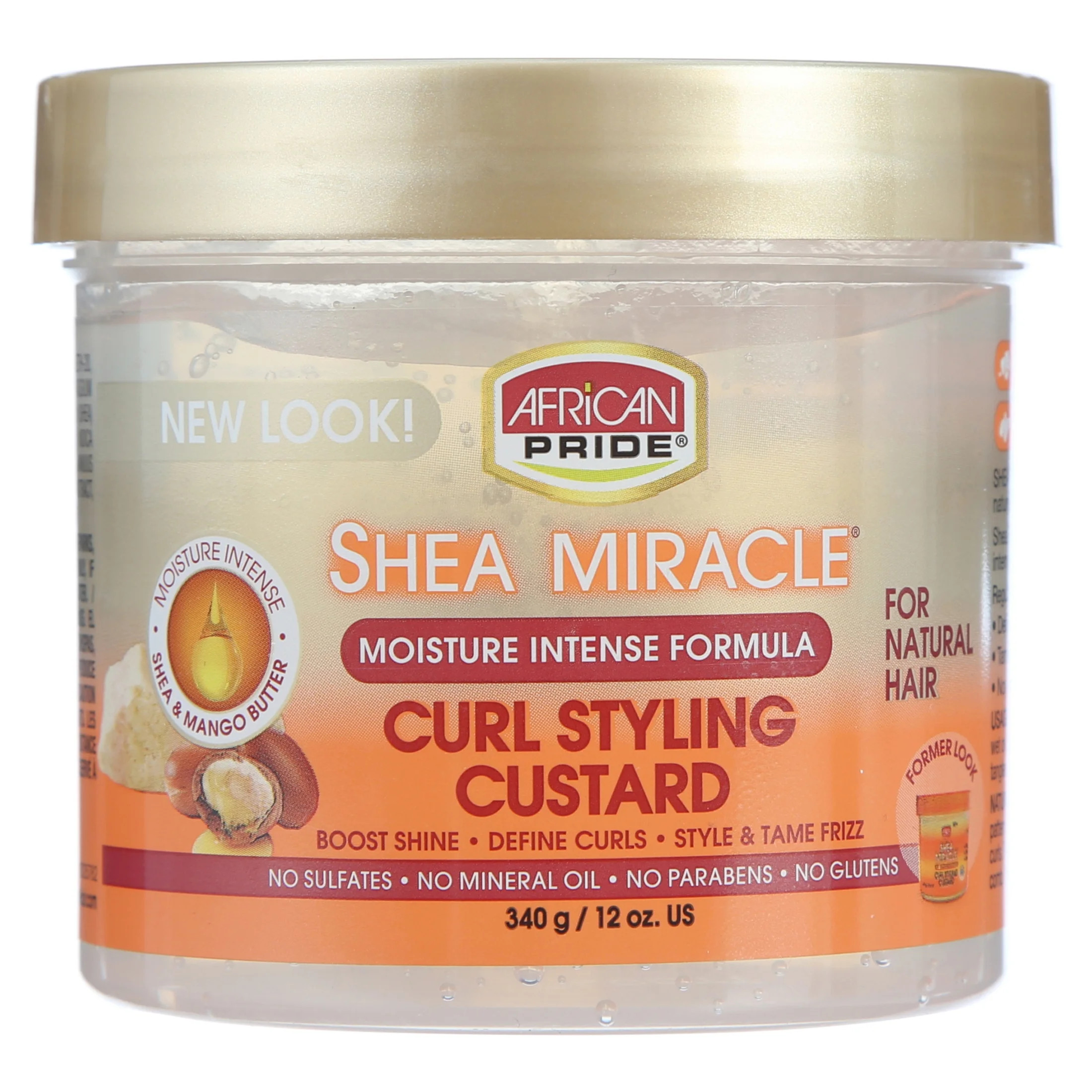 African Pride Curl Styling Cream Custard for Wavy, Curly, Coily Hair with Shea Butter, 12 oz. | Walmart (US)