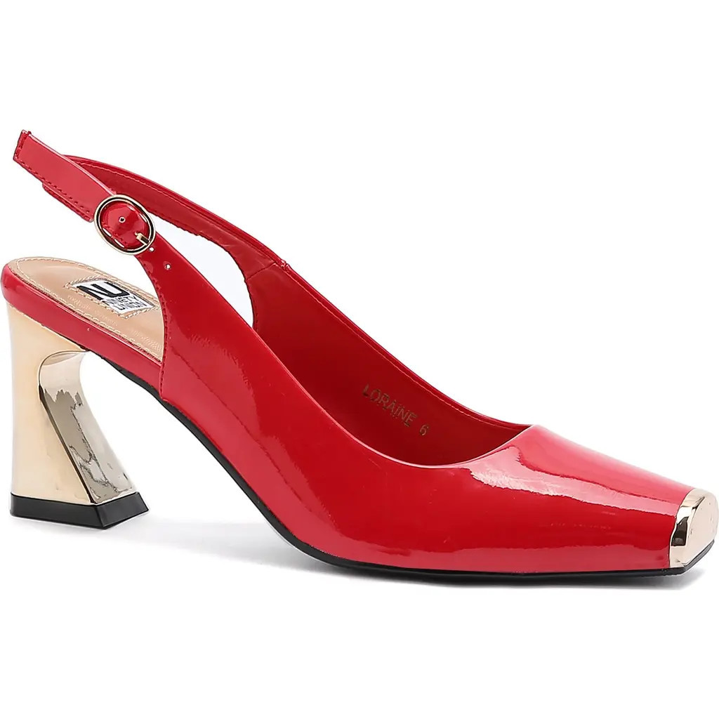 NINETY UNION Metal Heel Slingback Pump in Red at Nordstrom, Size 5 | Nordstrom