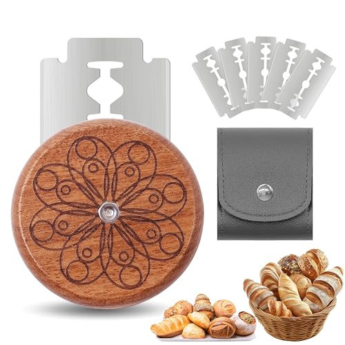 Epritliber UFO Bread Lame Cutter for Homemade Sourdough,Bread Scorer Tool for Sourdough with 5 Blades and Storage Cover,Slashing Tool Bread Cutting Knife for Artisan Bread and Baguette Makers,Circle | Amazon (US)