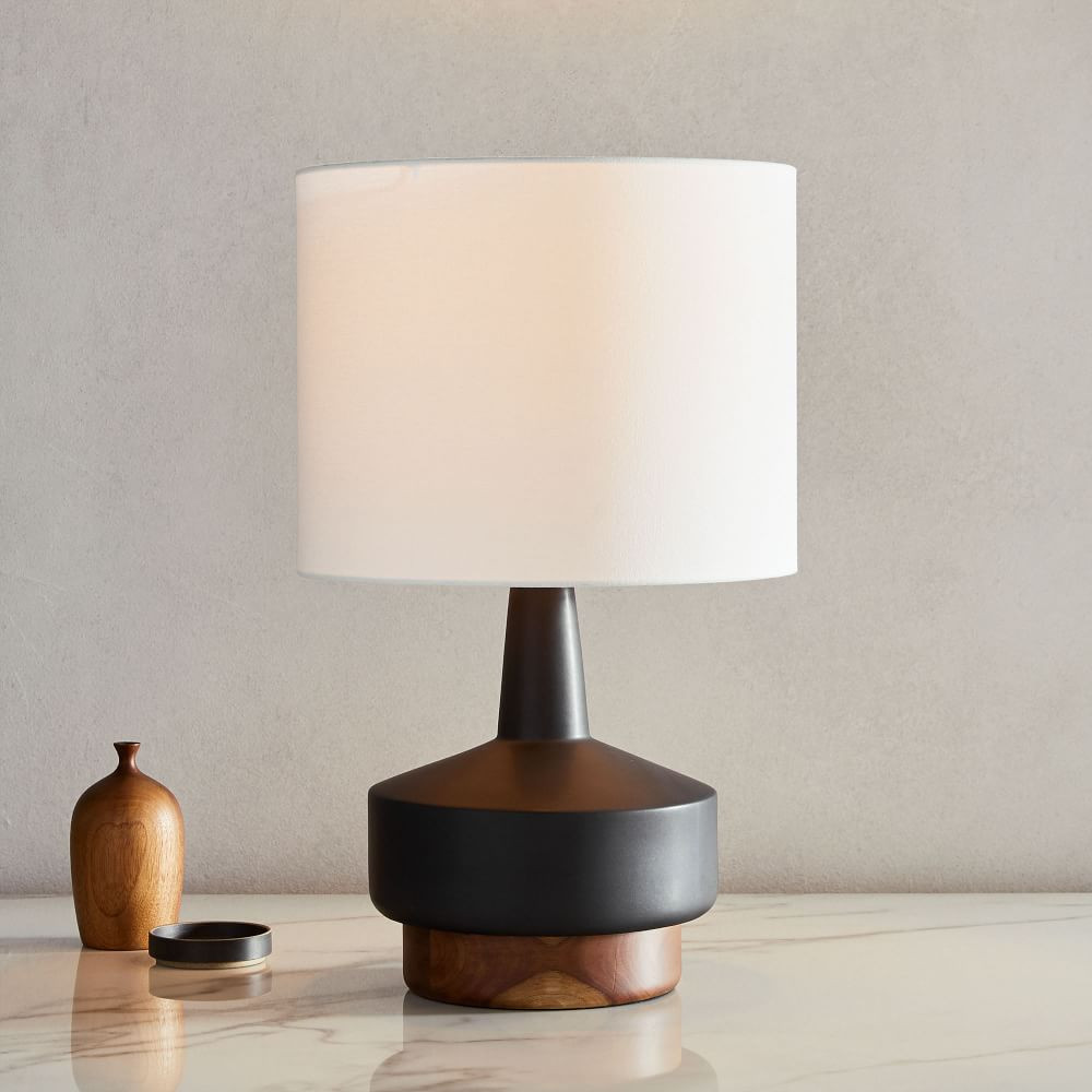 Wood & Ceramic Table Lamp - Medium | West Elm (US)