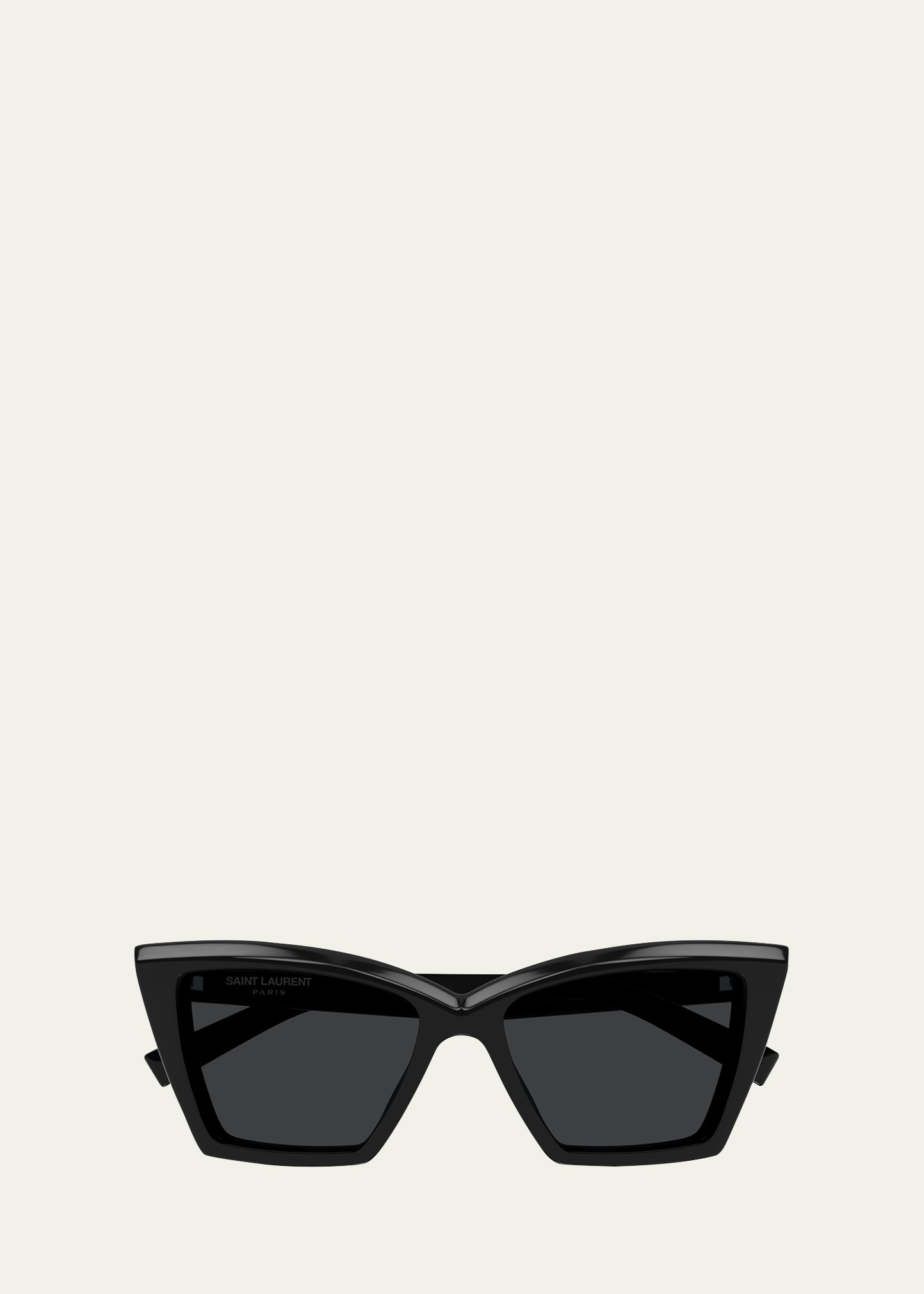 Saint Laurent Beveled Acetate Cat-Eye Sunglasses | Bergdorf Goodman
