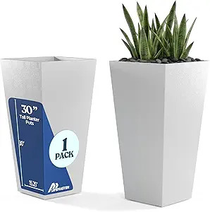 Resin Tall Tapered Planter Pot 30 Inch (Set of 1) Heavy-Duty Indoor & Outdoor Large Planter for T... | Amazon (US)