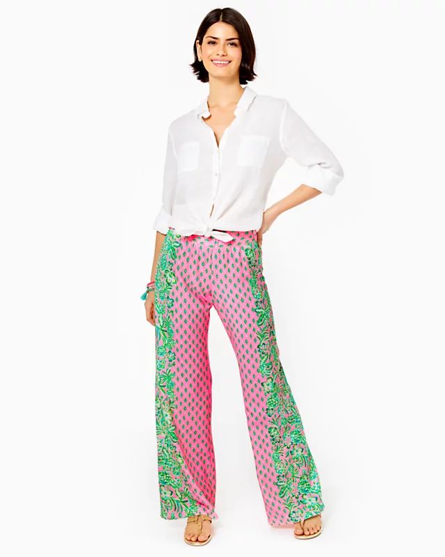 33" Bal Harbour Mid-Rise Palazzo Pant | Lilly Pulitzer