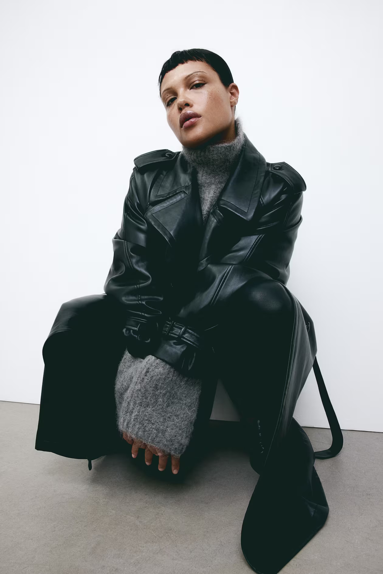 Chino Trench - Black - Ladies | H&M AT | H&M (DE, AT, CH, NL, FI)