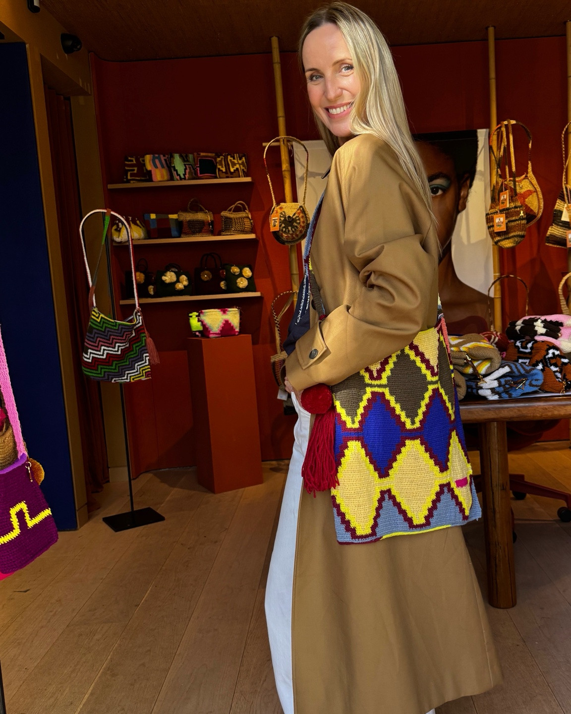 I really like adding life to neutrals by adding pops of colour with accessories. This incredible bag is from Among Equals which is a non profit company that helps women in New Guinea create these traditional woven bags and get paid for them! The colours are amazing! This tote shape holds all and there are smaller cross body or neat couches as well. You should definitely check them out on line. 
My clothes and similar in the link. Navy linen shirt from Flatiron.

#LTKaustralia #LTKjeans #LTKstyletip