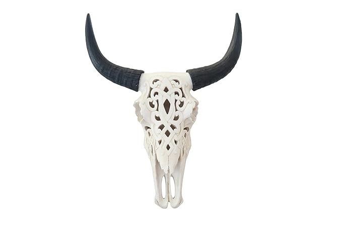 Near and Deer CBI00 Faux Decorative Carved Cow (Bison) Skull Wall Mount, Natural Realistic | Amazon (US)