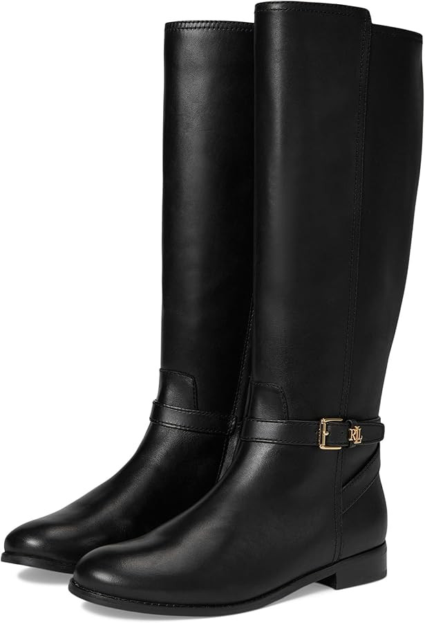 Lauren Ralph Lauren womens Brooke II Burnished Leather Tall Boot | Amazon (US)