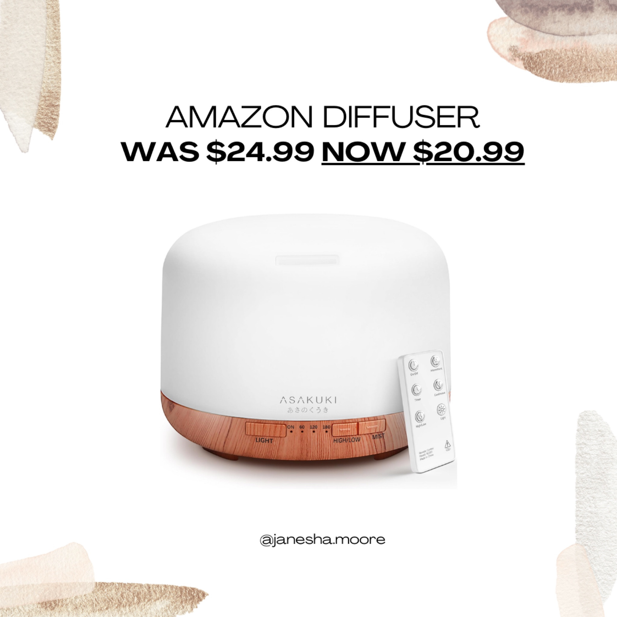 Amazon Diffuser | WAS $24.99 NOW $20.99

#LTKhome #LTKsalealert