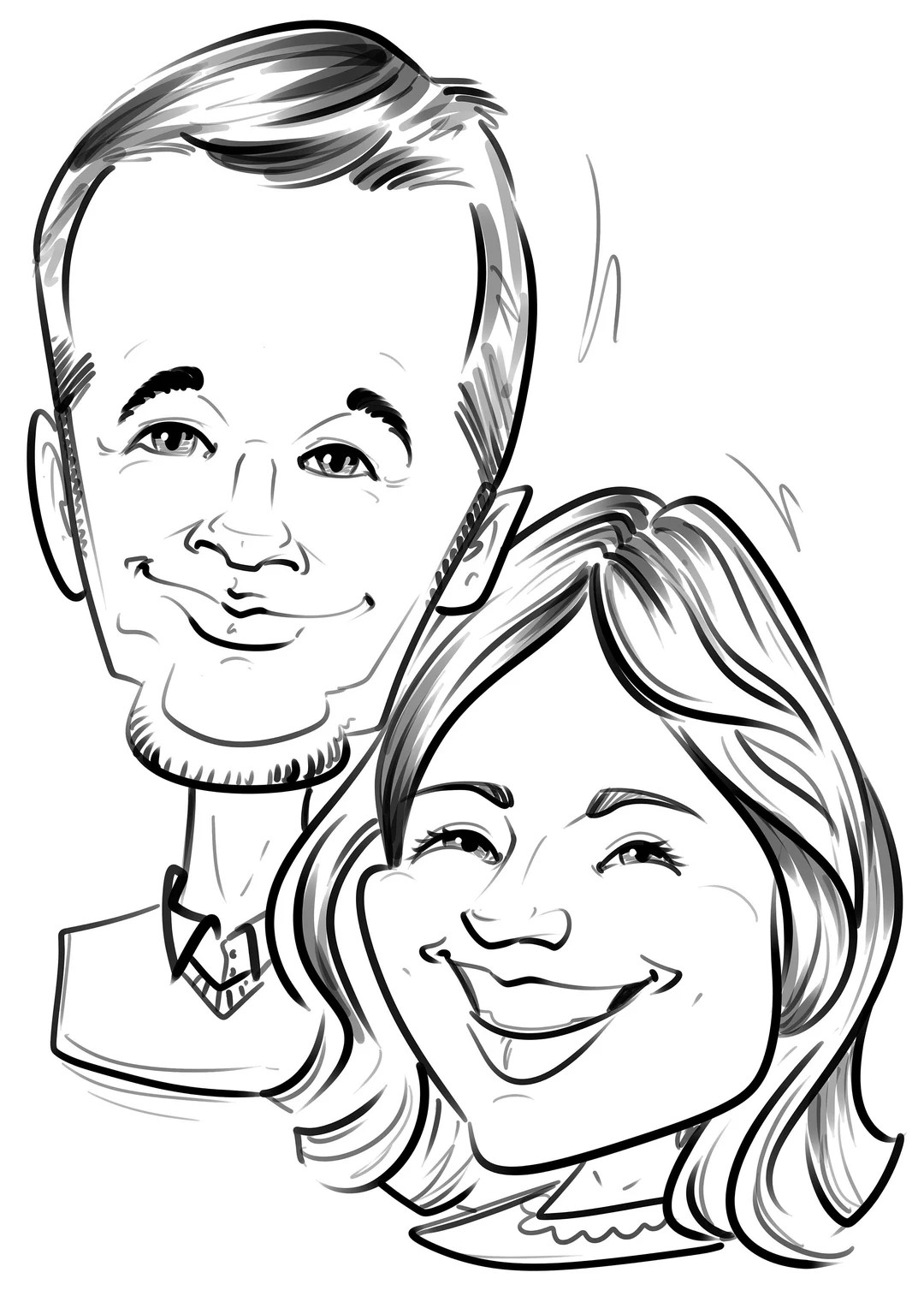 Caricature/digital/sketch/portrait/custom Caricature/christmas Gift/personalised Drawing/drawing ... | Etsy (US)