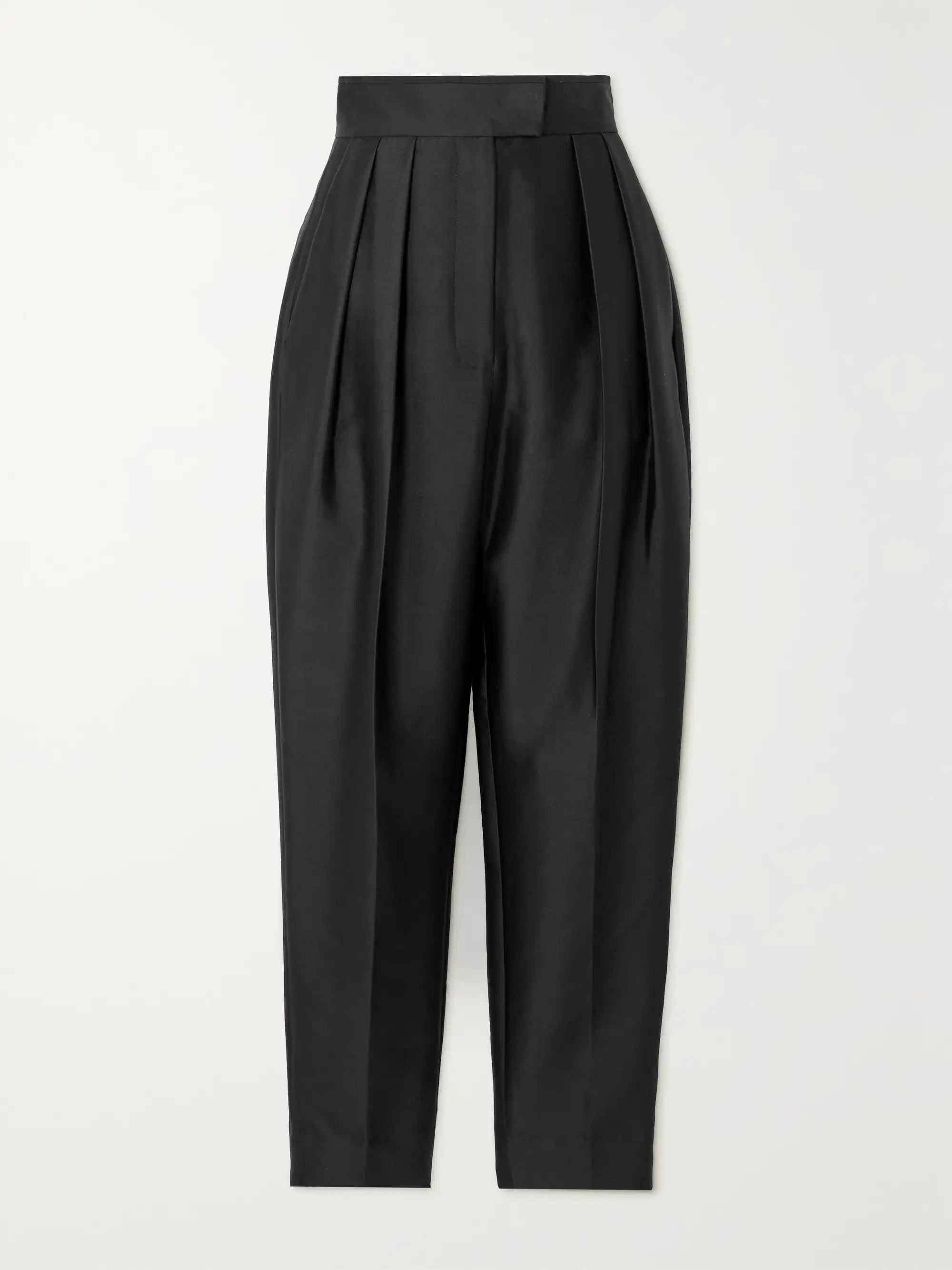 Matchmaker pleated wool and silk-blend tapered pants | NET-A-PORTER (US)