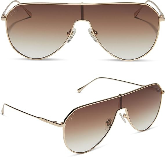 DIFF Dash Shield Aviator Sunglasses for Women UV400 Protection | Amazon (US)