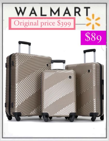 Lightweight high quality luggage set on sale ✔️💕 #springbreak #sale #walmart #walmartfind #luggage #travel #suitcase #travelmusthaves #walmartdeals

#LTKmens #LTKsalealert #LTKSeasonal