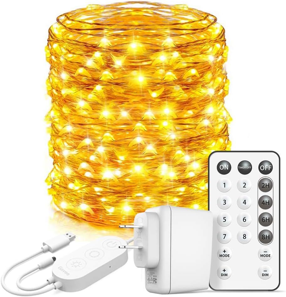 Govee Led Fairy Lights Bedroom, 66 Feet Fairy Lights Plug in, 200 LEDs Remote Control Fairy Light... | Amazon (US)