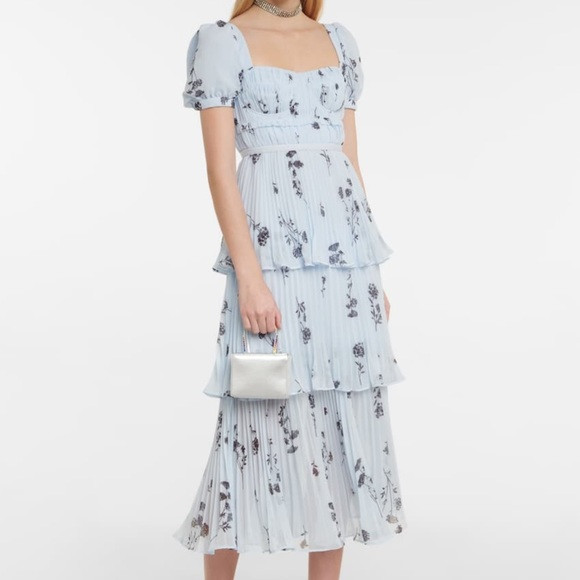 SELF-PORTRAIT
Pleated floral georgette midi dress | Poshmark