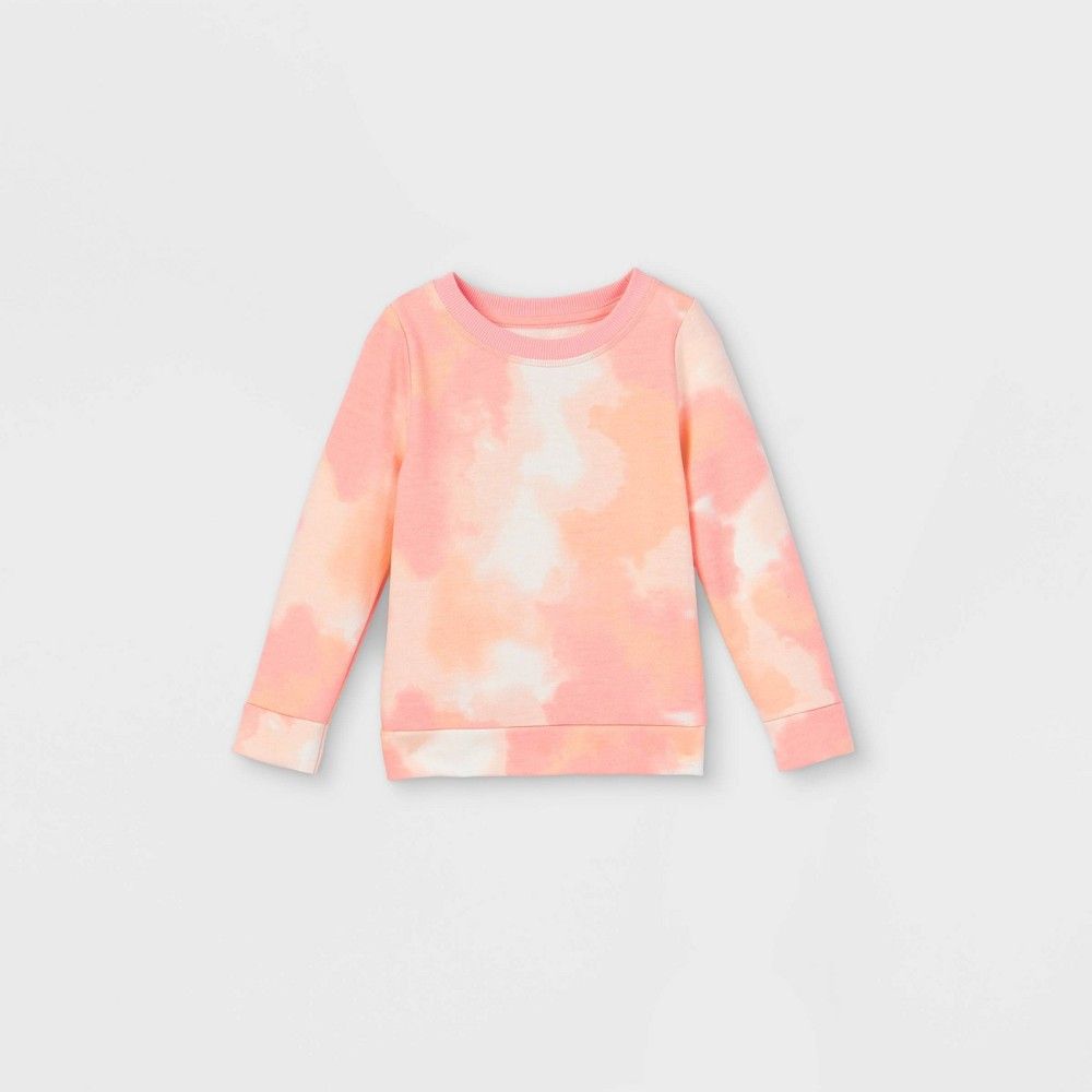 Toddler Girls' Tie-Dye Sweatshirt - Cat & Jack Pink 4T | Target