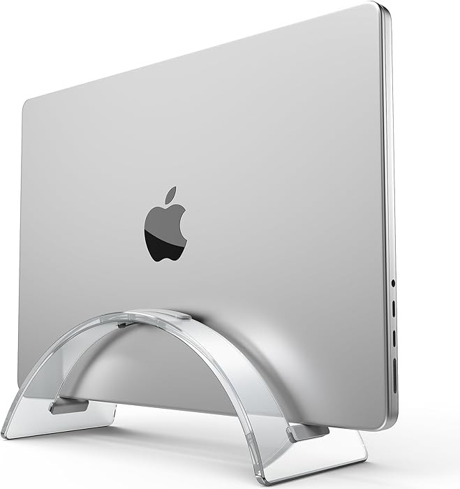 Acrylic Vertical Laptop Stand for Desk,Acrylic Invisible Desktop Notebook Dock,Vertical Laptop Ho... | Amazon (US)