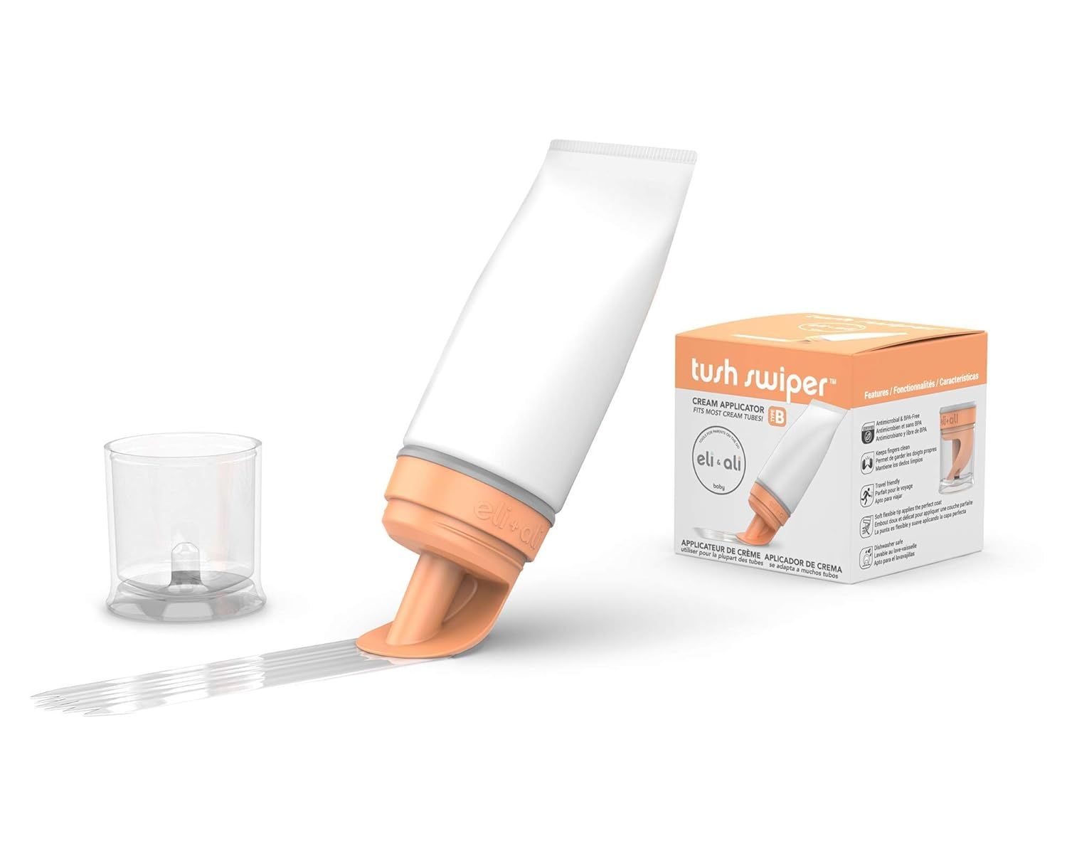 Tush Swiper Diaper Rash Cream Applicator – Antimicrobial Baby Ointment Dispenser Cap Compatible... | Amazon (US)