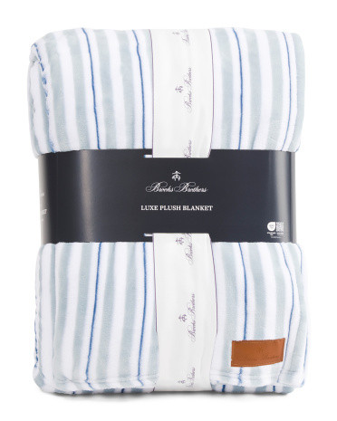 Stripe Fleece Blanket | Polyester | Marshalls