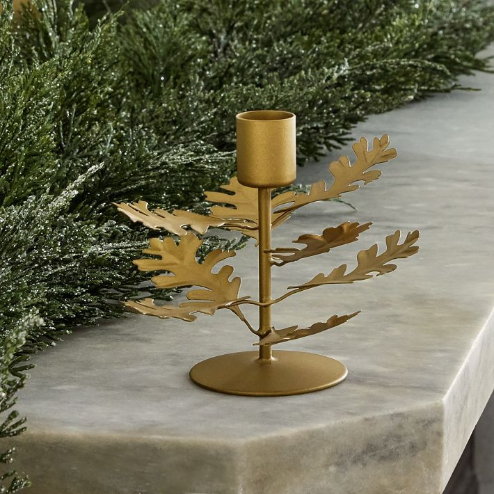 Metal Botanical Taper Holders | West Elm (US)
