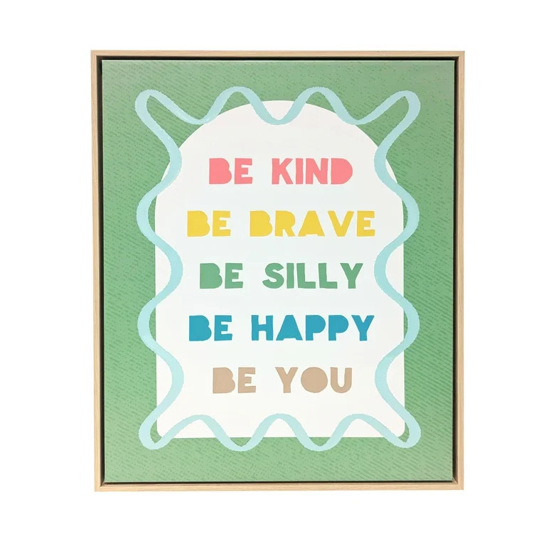 House of Happy 16x20 "Be You" Kids 3D Printed Wall Art on Canvas | Walmart (US)
