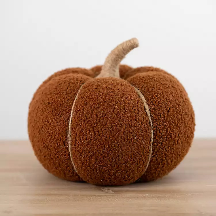 Orange Sherpa Harvest Plush Pumpkin, 7.5 in. | Kirkland's Home