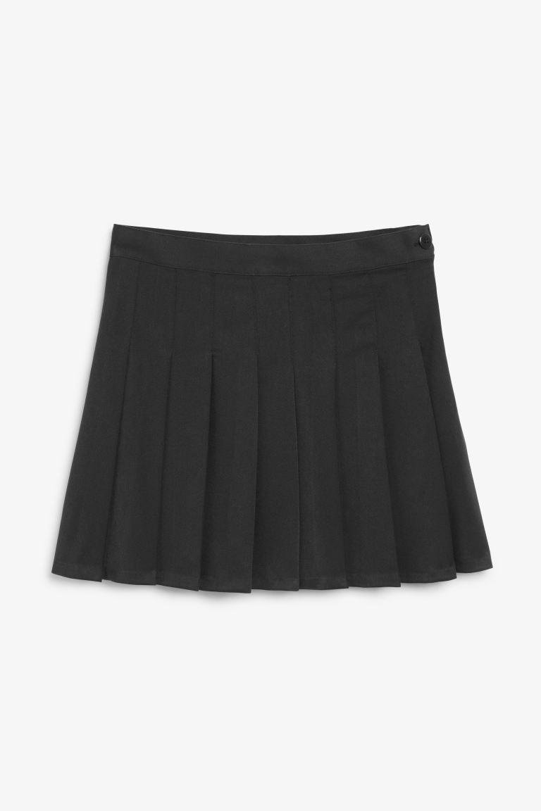Pleated mini skirt - Black - Ladies | H&M GB | H&M (UK, MY, IN, SG, PH, TW, HK)